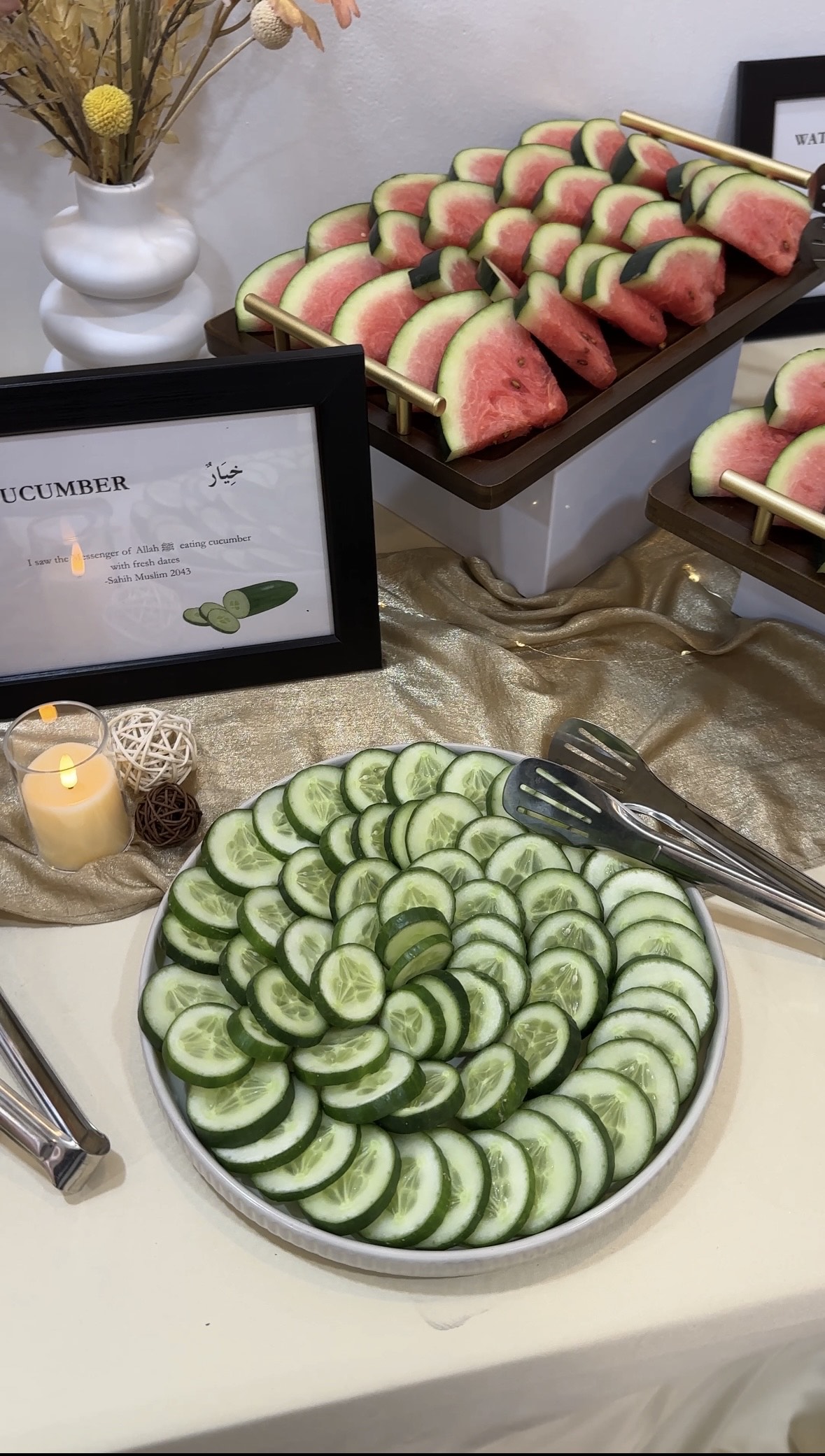 Sunnah table designed for a wedding nikkah in Sri Lanka, highlighting simple presentation, moderation, and faith-led hospitality.